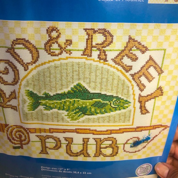 Janlynn Rod & Reel Pub Cross stitch Kit - Picture 2 of 7